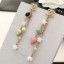 Imitation Chanel Star Tassel Earrings AB1060 Gold/Pearly White/Blue/Green/Pink 2019 Collection CE04108
