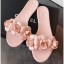 Imitation Chanel Tpu Camellia Pool Mules Slides Sandals Light Pink 2020 CE01350