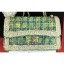 Imitation Chanel Tweed Braided Classic Flap Medium Bag Light Green 2019 CE03139