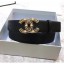 Imitation Chanel Width 3cm Calfskin Belt With Crystal Pearl CC Buckle Black 2020 Collection CE01290