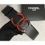 Imitation Chanel Width 5.3cm Leather Belt Black with Resin CC Logo Belt CE01768