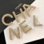 Imitation Cheap Chanel Lettering Brooch AB1368 Gold/Crystal 2019 Collection CE01094
