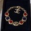 Imitation Cheap Chanel Resin Stone Bracelet AB2981 Burgundy/Blue 2019 Collection CE04308