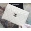 Imitation Fashion Chanel Caviar Leather Classic Card Holder A31510 White CE02229