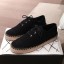 Imitation High Quality Chanel Canvas Lace-Ups Espadrille Sneakers G36140 Black 2020 Collection CE03052