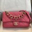 Knockoff 1:1 Chanel Quilted Lambskin Large Flap Bag with Resin Chain AS1354 Pink 2019 Collection CE03476