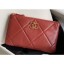 Knockoff Chanel 19 Lambskin Small Pouch Bag AP1059 Red 2020 CE01725
