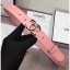 Knockoff Chanel Calf Leather Belt with Blue Buckle 30mm Width Pink 2018 CE00532