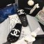 Knockoff Chanel CC Logo Transparent PVC Shower Shoes Mules Slipper Sandals Black/White 2019 CE02097