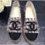Knockoff Chanel CC Logo Tweed Fabric Espadrilles G34436 Beige 2019 CE04181