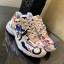 Knockoff Chanel Colored Logo Print Sneakers G34360 Blue 2020 Collection CE04285