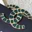 Knockoff Chanel Green Resin Stones CC Brooch AB1804 2019 Collection CE01679