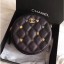 Knockoff Chanel Lambskin 18k Charms Round Clutch with Chain A81620 Black 2018 Collection CE02257