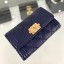 Knockoff Chanel Quilted Grained Small Flap Boy Wallet A80603 Navy Blue/Gold 2019 Collection CE01137
