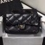 Knockoff Chanel Quilted Lambskin Classic Medium Flap Bag with Top Handle AS1115 Black 2019 Collection CE01301