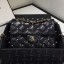 Knockoff Chanel Quilted Pearl Lambskin Flap Bag AS1202 Black 2019 Collection CE04396