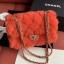 Knockoff Chanel Shearling Lambskin Medium Flap Bag AS1063 Orange 2019 Collection CE03820