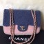 Knockoff Chanel Shearling Sheepskin Small Flap Bag A57736 Blue 2019 Collection CE00990