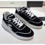 Knockoff Chanel Terry-cloth & Goatskin Classic Sneaker Black/White 2020 Collection CE01368
