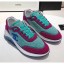 Knockoff Chanel Terry-cloth & Goatskin Classic Sneaker Green/Pink 2020 Collection CE00717