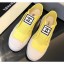 Knockoff Chanel Vintage CC Logo Sneakers Yellow 2019 CE01264