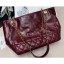 Knockoff Chanel Waxy Calfskin Shopping Tote Bag Burgundy 2020 CE03991