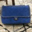 Knockoff Chanel x Pharrell Oversize Suede Flap Bag Blue 2019 Collection CE01929