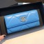 Knockoff Fashion Chanel 19 Goatskin Long Flap Wallet AP0955 Blue 2019 Collection CE03042