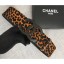 Knockoff Luxury Chanel Width 5.3cm Leather Belt Leopard with Black CC Logo Belt CE00866