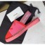New Chanel Lambskin Espadrilles Mules Sandals Pink/Red 2020 Collection CE04339