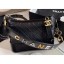 New Chanel Logo Handle Gabrielle Small Hobo Bag AS0865 Black 2020 CE01316