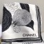 New Chanel Silk Twill Square Scarf 90x90 AA6851 White 2020 Collection CE03427