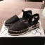 Quality Chanel Lambskin Flat Espadrilles G36184 Black 2020 Collection CE03677