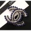 Replica 1:1 Chanel Beads CC Brooch A58082 Silver/Blue/Black 2018 CE03881