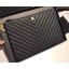Replica Best Chanel Caviar Leather Owl Charms Chevron Pouch Clutch Large Bag A82545 Black 2018 CE03757