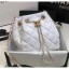Replica Best Chanel Lambskin Large Drawstring Bag With Chain AS1699 White 2020 Collection CE02818