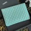 Replica Best Chanel Quilted Patent Leather Large Pouch Blue 2020 Collection CE04113