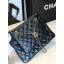 Replica Best Chanel Quilted Shiny Lambskin Double Clutch with Chain AP1073 Black 2019 Collection CE02322
