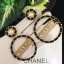 Replica Chanel Band Large Ring Earrings AB0089 Black/Gold 2018 CE01953