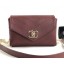 Replica Chanel Calfskin Chevron Small Waist/Shoulder Bag A57592 Fuchsia 2019 CE02144