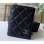 Replica Chanel Card Holder 60085 Lambskin Black CE01091