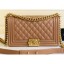 Replica Chanel Caviar Leather Boy Flap Medium Bag Caramel CE01733