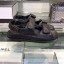 Replica Chanel CC Strap Flat Sandals G3445 Black 2020 Collection CE04344