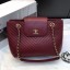 Replica Chanel Chevron Calfskin Strap Shopping Bag Burgundy 2019 Collection CE03274