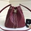 Replica Chanel Chevron Pleated Bucket Bag Burberrygundy 2019 Collection CE03645