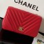 Replica Chanel Chevron Smooth Calfskin Small Flap Bag A91586 Red 2019 Collection CE02101