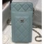 Replica Chanel Classic Clutch with Chain Bag AP0990 Grained Dusty Green 2020 CE02513