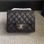 Replica Chanel Classic Flap Mini Bag A1115 in Caviar Leather Black with Silver Hardware CE04069