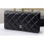 Replica Chanel Classic Long Bi-fold Wallet 31566 Lambskin Black CE02527