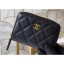 Replica Chanel Classic Small Zipped Coin Purse 69272 Grained Calfskin Black/Gold CE02332